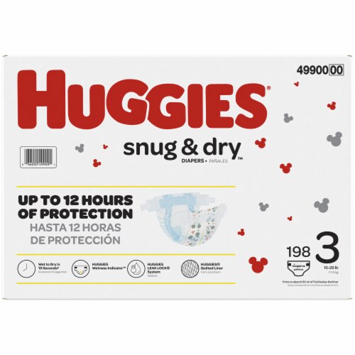 Huggies Snug & Dry Baby Diapers, Size 3 (16-28 lbs) Perspective: back