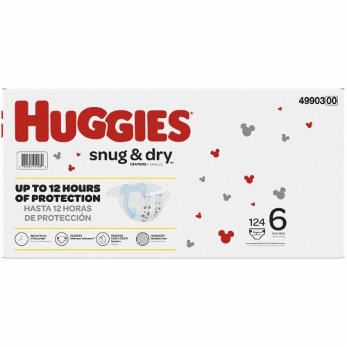 Huggies Snug & Dry Baby Diapers, Size 6 (35+ lbs) Perspective: back