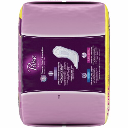 Poise Regular Maximum Incontinence Pads 52 Count Perspective: back