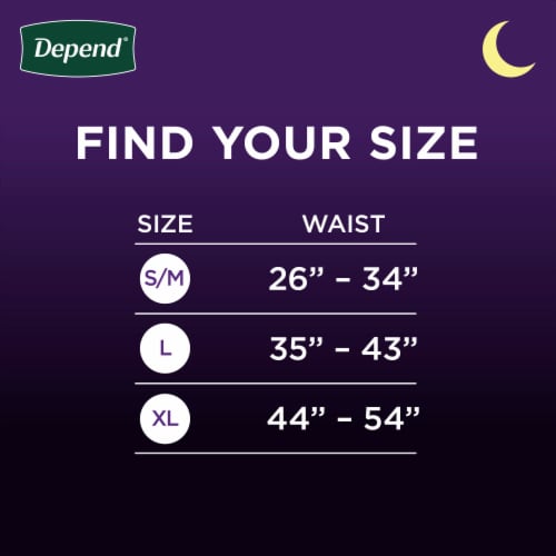 Depend Adult Incontinence Underwear Night Defense for Men, Size XL Perspective: back