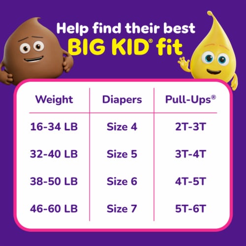 Pull-Ups Learning Designs Girls' Potty Training Pants 4T-5T (38-50 lbs) Perspective: back