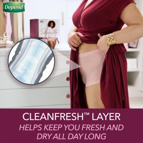 Depend Disposable Underwear Female Small, Maximum, 16 Ct Perspective: back