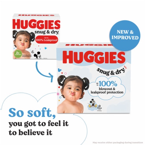 Huggies Snug & Dry Baby Diapers Size 5 (27+ lbs) Perspective: back
