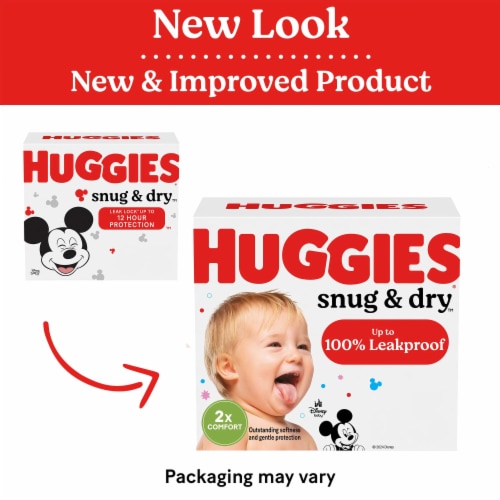 Huggies Snug and Dry Baby Diapers Size 5 Perspective: back