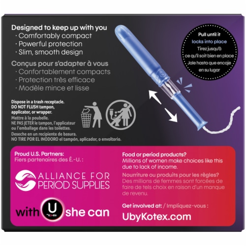 U by Kotex Click Compact Regular Absorbency Unscented Tampons Perspective: back