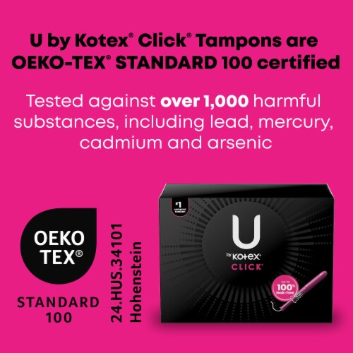 U by Kotex Click Compact Super Plus Tampons Perspective: back