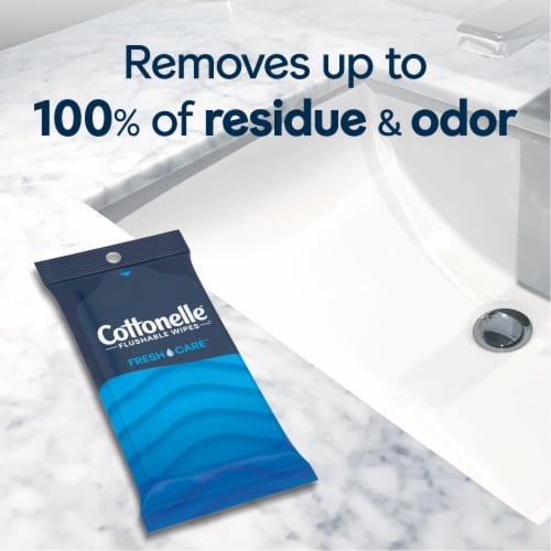 Cottonelle Fresh Care On-The-Go Travel Size Wet Wipes Perspective: back