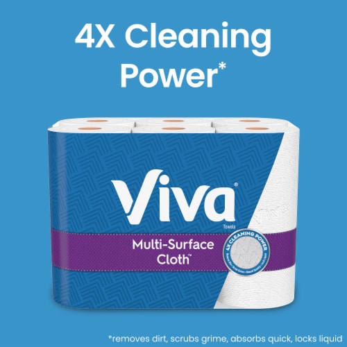 Viva Multi-Surface Cloth Paper Towels Choose-A-Sheet Double Rolls Perspective: back