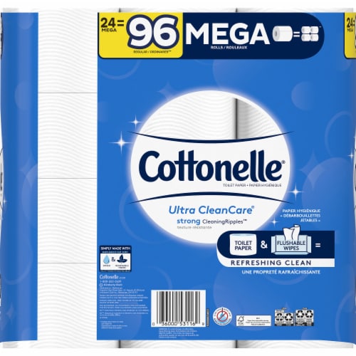 Cottonelle Ultra CleanCare Toilet Paper Perspective: back