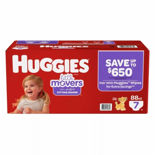 Huggies Little Mover Jumbo Pack Diapers Size 7, Diapers & Training Pants