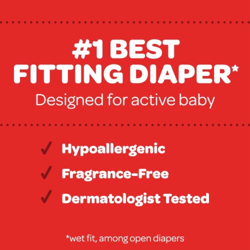 Huggies Little Movers Baby Diapers, Size 7 (41+ lbs) Perspective: back
