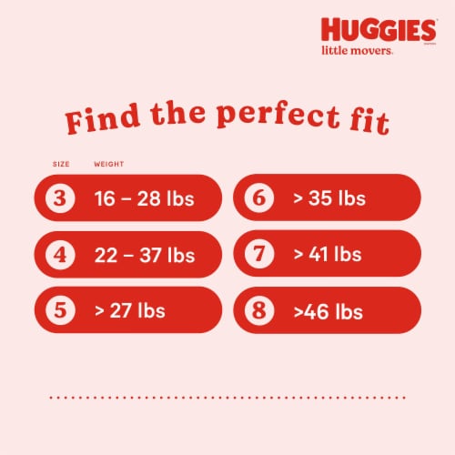 Huggies Little Movers Baby Diapers Size 7 (41+ lbs) Perspective: back