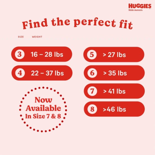 Huggies Little Movers Baby Diapers Size 5 (27+ lbs) Perspective: back