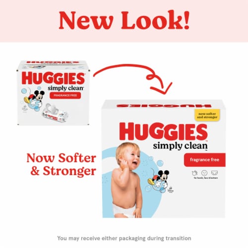 Huggies Simply Clean Unscented Baby Wipes Perspective: back