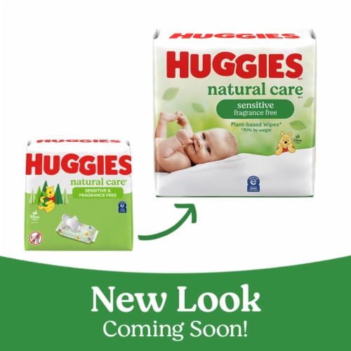 Huggies Natural Care Unscented Sensitive Baby Wipes Perspective: back