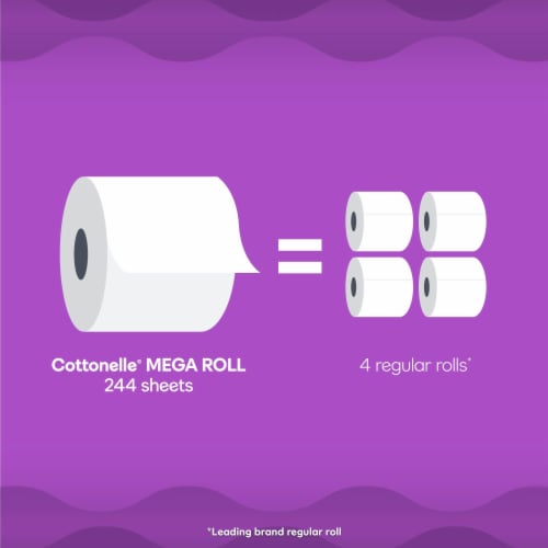 Cottonelle Ultra Comfort Toilet Paper Strong Toilet Tissue Mega Rolls Perspective: back