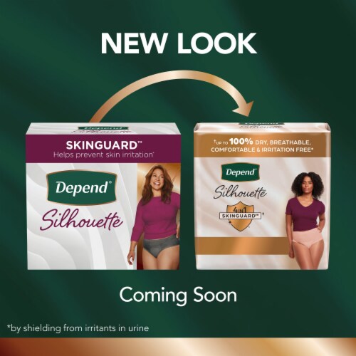 Depend Silhouette Incontinence Underwear Large 40–52 Inch Waist Pink Perspective: back