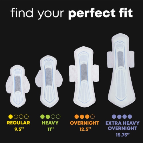 U by Kotex Balance Ultra Thin Regular Absorbency Pads with Wings Perspective: back