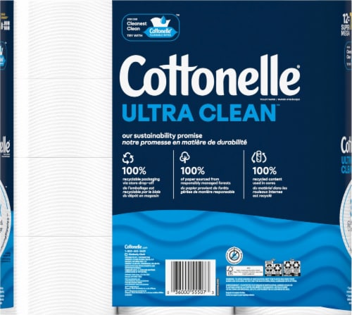 Cottonelle® Ultra Clean Mega Roll Bath Tissue Perspective: back
