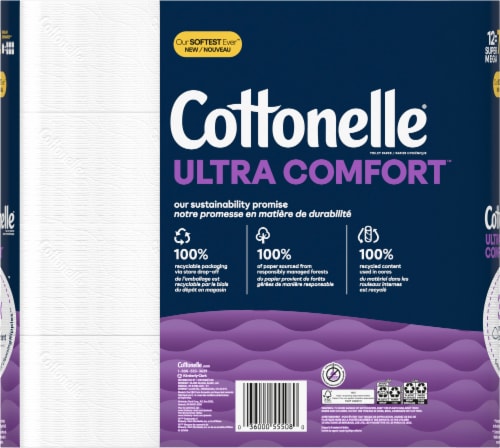 Cottonelle® Ultraclean Mega Roll Bath Tissue Perspective: back