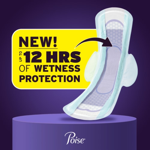 Poise Ultra Thin Incontinence Pads with Wings, 8 Drop Perspective: back