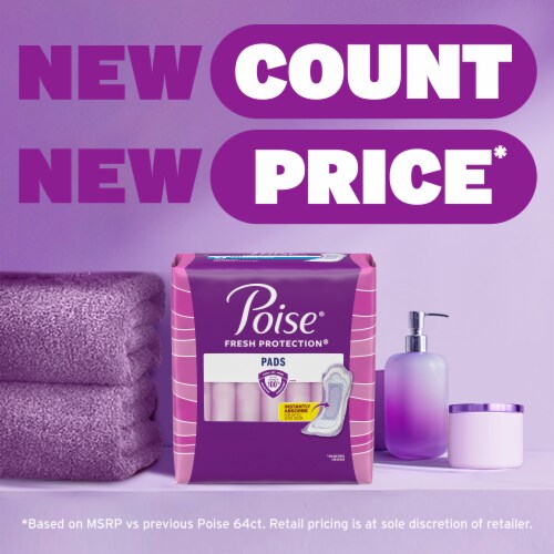 Poise Incontinence Pads for Women, 5 Drop Maximum Absorbency Perspective: back