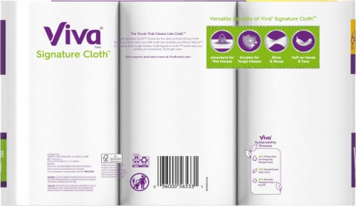 Viva® Signature Cloth™ Choose-A-Sheet™ Paper Towel Triple Rolls Perspective: back