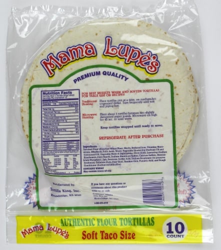 Mama Lupe's Homestyle Flour Tortillas Perspective: back
