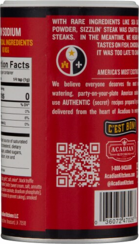 Ragin' Cajun™ Sizzlin' Steak Seasoning Perspective: back
