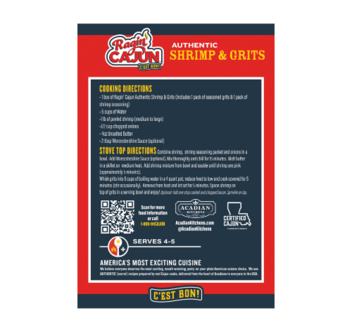 Ragin' Cajun™ Shrimp and Grits Perspective: back