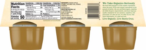 Santa Cruz Organic® Cinnamon Applesauce Cups Perspective: back
