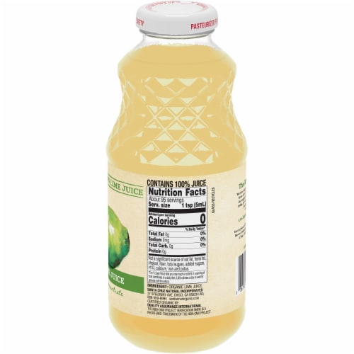 Santa Cruz Organic Lime Juice Perspective: back