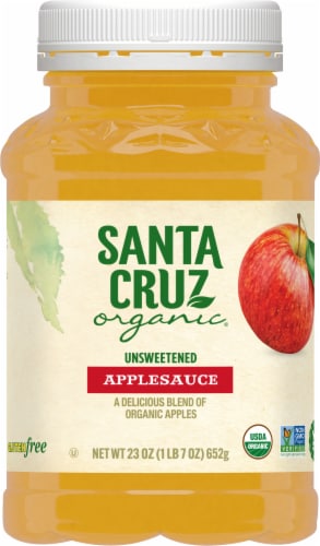 Santa Cruz Organic Original Applesauce Jar Perspective: back