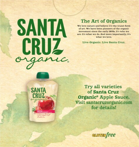 Santa Cruz Organic® Strawberry Apple Sauce Pouches Perspective: back