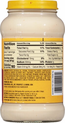 Ragu Roasted Garlic Parmesan Sauce Perspective: back