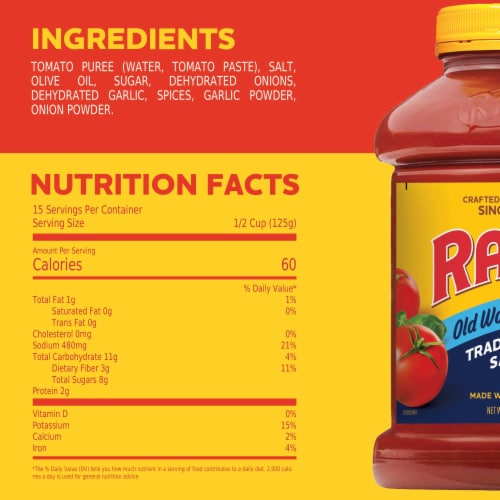 Ragu Old World Style® Traditional Pasta Sauce Perspective: back
