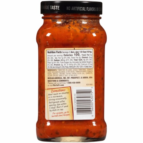 Bertolli® Rustic Cut™ Marinara Pasta Sauce Perspective: back