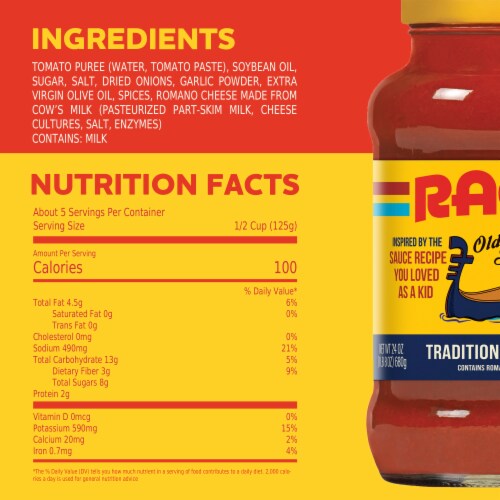 Ragu® Old World Style Traditional Pasta Sauce Perspective: back