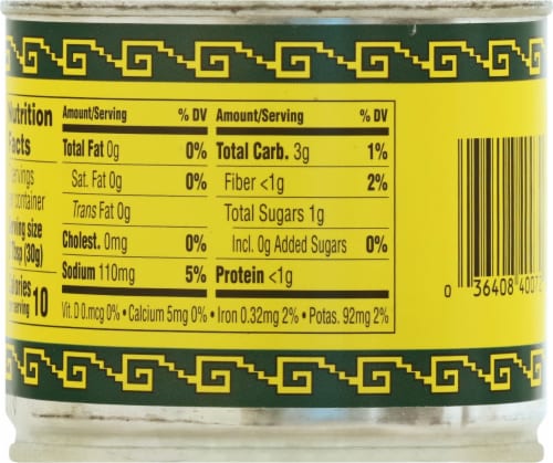 Macayo® Diced Green Poblano Peppers Perspective: back