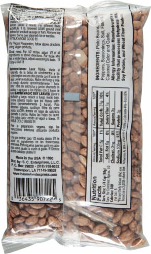 Bayou Magic Cajun Pinto Beans Perspective: back