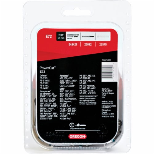 Oregon PowerCut E72 20 In. Chainsaw Chain E72 Perspective: back