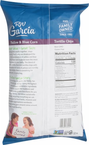 RW Garcia™ MixtBag® Yellow & Blue Tortilla Chips Perspective: back