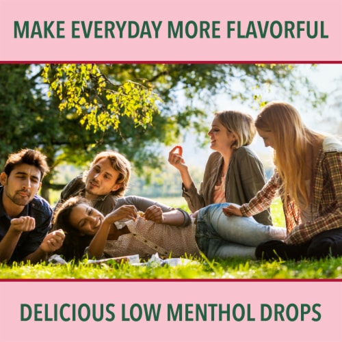 Ricola Oral Anasthetic Throat Drops and Sore Throat Relief Cherry Menthol Perspective: back