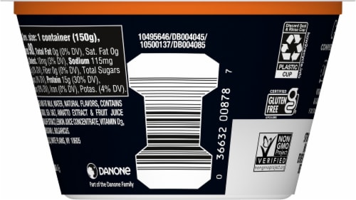Oikos® Triple Zero Salted Caramel Blended Nonfat Greek Yogurt Perspective: back
