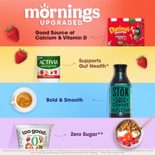 Danimals Strawberry Kids Low Fat Yogurt Pouches Perspective: back