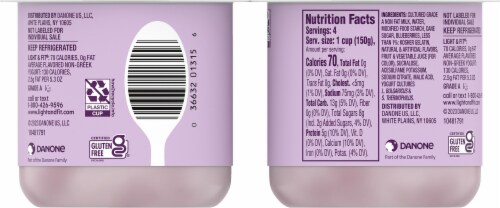 Dannon® Light + Fit® Brilliant Blueberry Nonfat Yogurt Perspective: back