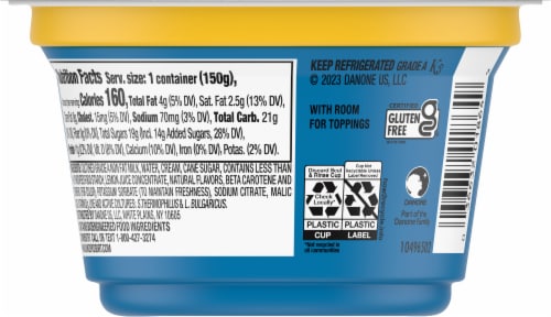 Oikos® Lemon Meringue Blended Greek Yogurt Perspective: back