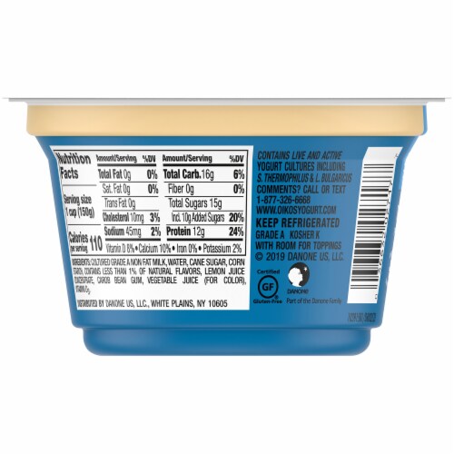 Oikos® Vanilla Blended Greek Yogurt Perspective: back