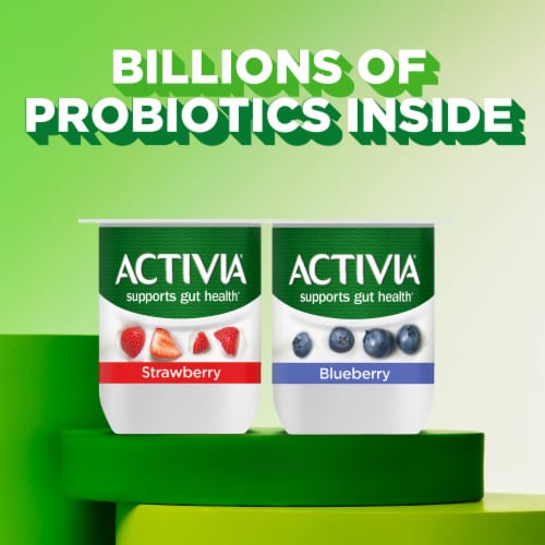 Activia Probiotic Strawberry & Blueberry Variety Pack Yogurt Cups Perspective: back