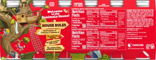 Danimals® Raspberry and Strawberry Banana Kids Low Fat Yogurt Smoothies Perspective: back